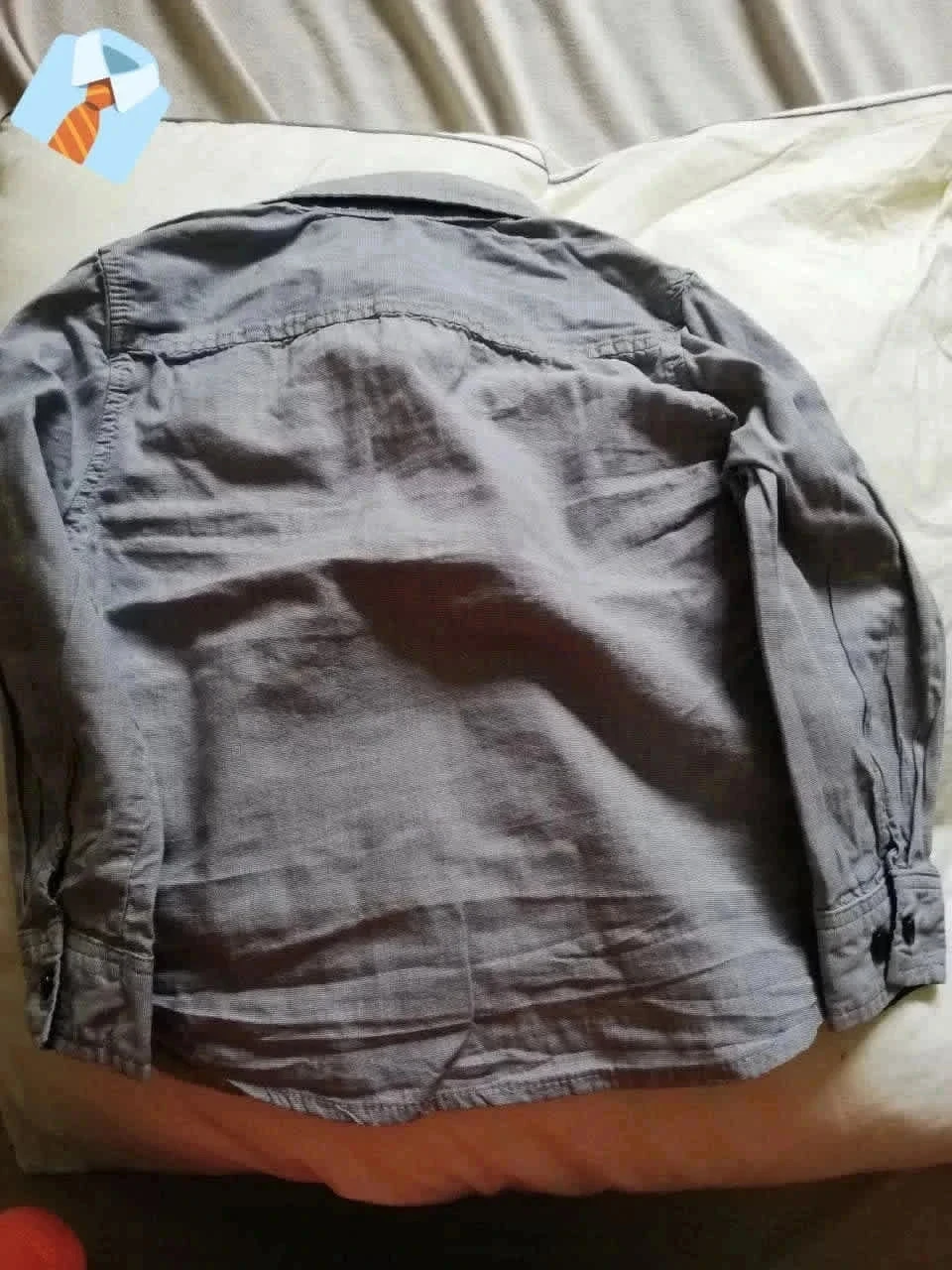 Camisa Abotoada Cinza 3 Anos Bom estado Chique Infantil – photo 2